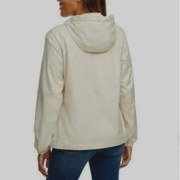 NWT Calvin Klei Fleece  Lightweight Full Zip Hooded Windbreaker PUTTY (Beige) - Picture 2 of 3